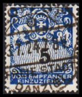 1923. DANZIG. PORTOMARKE. 5 (Pf.) Beautiful Cancelled ZOPPOT 3.7.24. 
 - JF539124 - Segnatasse