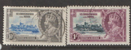 Saint Christopher Nevis  1935   SG  62,4  Silver Jubilee  Fine Used - San Cristóbal Y Nieves - Anguilla (...-1980)