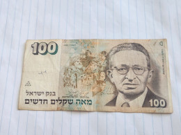 Israel-100 NEW SHEQALIM-YITZHAK BEN ZVI(1995)(613)(LORINCZ/JOKOB FRENKEL)(1281729466)-crease-stain-pen-used - Israel