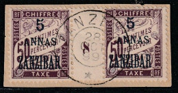 ZANZIBAR - MILLESIMES - TAXE : N°5 Obl  (1898) Taxe Surchargé - Gebraucht