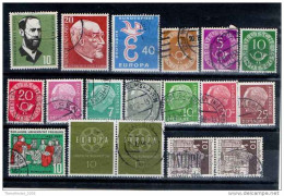 LOTTO FRANCOBOLLI USATI USED STAMPS LOT GERMANIA FEDERALE GERMANY FED. BUNDESPOST ('50s-'60s) - 1959-1980