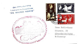 480 - 25 - Enveloppe Expéditon Antarctique FS Waléther Herwig 1976 - Bel Affranchissement - Zuid-Georgia