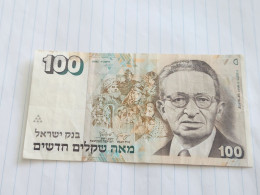 Israel-100 NEW SHEQALIM-YITZHAK BEN ZVI(1995)(614)(LORINCZ/JOKOB FRENKEL)(1291808643)-wrinkle-stain-good - Israele