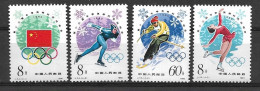 CHINA 1980 OLYMPIC GAMES LAKEPLACID  MNH - Unused Stamps