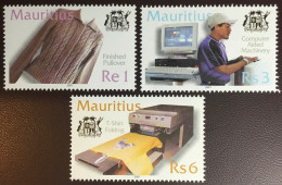 Mauritius 2001 Textile Industry 3 Values MNH - Maurice (1968-...)