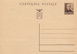 INTERO POSTALE C.30 RSI MAZZINI 1944 -CARTA SPESSA-CAT.LASER 108 (HC98 - Entero Postal