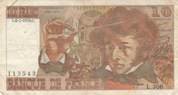 BANCONOTA FRANCIA 10 FRANCHI VF (HC1706 - 10 F 1972-1978 ''Berlioz''