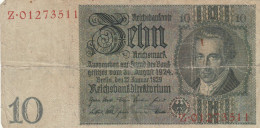 BANCONOTA GERMANIA 10 MARCHI 1929 VF (HC1669 - 10 Mark