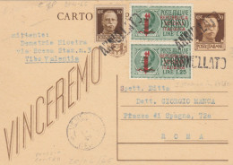 INTERO POSTALE C.30+30+2X1,25 SS RSI TIMBRO ANNULLATO 1945 (HC958 - Interi Postali