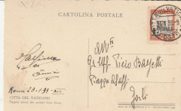 CARTOLINA VIAGGIATA VATICANO ROMA 1939 C.10  (HC636 - Briefe U. Dokumente