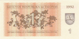 BANCONOTA LITUANIA 1 UNC (HC2073 - Lituanie