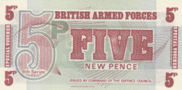 BANCONOTA BRITISH ARMED FORCES 5 UNC (HC1808 - Fuerzas Armadas Británicas & Recibos Especiales