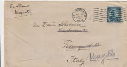 LETTERA STATI UNITI C.5 1929 DIRETTA ITALIA TIMNBRO BALTIMORE FIRENZE SANT'AGATA MUGELLO (HC1144 - Marcophilia