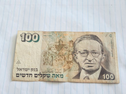 Israel-100 NEW SHEQALIM-YITZHAK BEN ZVI(1995)(620)(LORINCZ/JOKOB FRENKEL)(1152293622)-wrinkle-stain-used - Israel