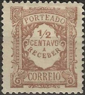 PORTUGAL 1915 Postage Due - ½c. - Brown MH - Nuovi