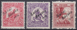 Hongrie Banat Bacska 1919 N° 2-4 Mi 3-5 Timbres De Charité  (J33) - Banat-Bacska