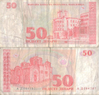 Macedonia 50 Denari 1993 P-11a Banknote Europe Currency Macédoine Mazedonien #5219 - Macédoine Du Nord