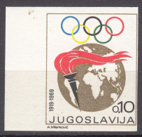 Yugoslavia Olympic Games Week 1969 Mi#37 U - Imperforated, Mint Never Hinged - Nuevos