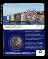 Croacia Croatia Coincard 2 Euros Commemorative Introducción Del Euro 2023 Km New Sc Unc - Croazia