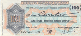 MINIASSEGNO IBI L.100 AUTOSTRADE (HP825 - [10] Checks And Mini-checks