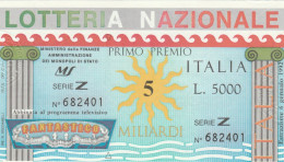 BIGLIETTO LOTTERIA (HP777 - Billetes De Lotería