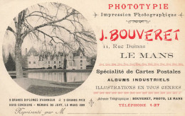Le Mans * CPA Publicitaire * Phototypie Editeur J. BOUVERET Atelier D'Art , 11 Rue Dumas * Photographie Cartes Postales - Le Mans