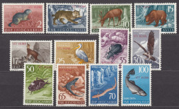 Italy Yugoslavia Trieste Zone B, Animals 1954 Mi#123-134, Sassone#101-112 Mint Hinged - Nuevos