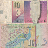Macedonia 10 Denari 1996 P-14a Banknote Europe Currency Macédoine Mazedonien #5224 - Macedonia Del Nord