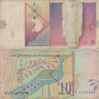 Macedonia 10 Denari 1996 P-14a Banknote Europe Currency Macédoine Mazedonien #5225 - Macédoine Du Nord