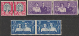 South  Africa  1947  SG 111-3  Royal Visit   Mounted Mint - Neufs