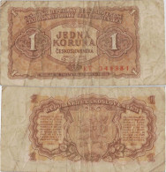 Czechoslovakia 1 Koruna 1953 P-78b Banknote Europe Currency Tchécoslovaquie Tschechoslowakei #5233 - Czechoslovakia