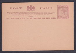 Victoria (Australian State) - 1p Unused Post Card - Storia Postale