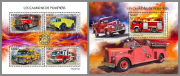 NIGER 2023 MNH Military Fire Enfines Feuerwehr Fahrzeuge M/S+S/S – IMPERFORATED – DHQ2350 - Sapeurs-Pompiers