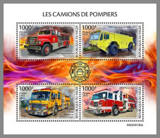 NIGER 2023 MNH Military Fire Enfines Feuerwehr Fahrzeuge M/S – IMPERFORATED – DHQ2350 - Sapeurs-Pompiers