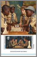 GUINEA REP. 2023 MNH Scouts Playing Chess Pfadfinder Schach S/S – IMPERFORATED – DHQ2350 - Echecs