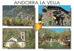 ANDORRE - Andorre La Vieille - Multivues - Colorisé - Carte Postale - Andorra