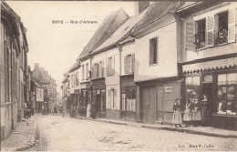 Roye * Rue D'amiens * Magasin LEFEBVRE * Bottier * Commerces * Villageois - Roye