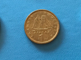 Münze Münzen Umlaufmünze Griechenland 1 Drachme 1986 - Grèce