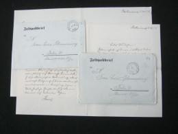 1915 , Raillencourt-Sainte-Olle,  2  Lettre Postale  Militaire Allemagne - Armada Alemana