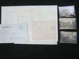 1915 , Mouchy-le-Châtel,  2  Lettre Postale  Militaire Allemagne + 3 Fotos - Armée Allemande