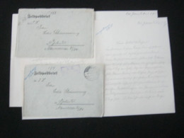 1915 , Cite  Jeanne D’Arc,  2  Lettre Postale  Militaire Allemagne - Deutsche Armee