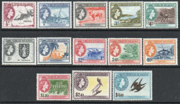 Virgin Islands 1956 Pictorial Definitives Set Of 12, Hinged Mint, SG 149/61 (WI) - British Virgin Islands
