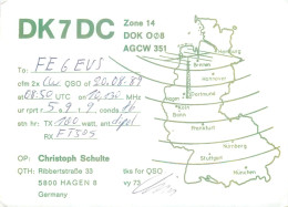 CARTE QSL : HAGEN . GERMANY. ALLEMAGNE .1989 . - Altri & Non Classificati