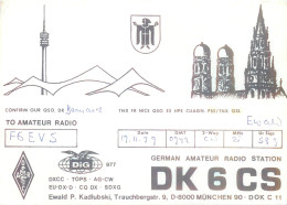 CARTE QSL : MÜNCHEN . GERMANY. ALLEMAGNE .1989 . MUNICH . - Other & Unclassified
