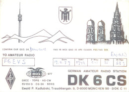 CARTE QSL : MÜNCHEN . GERMANY. ALLEMAGNE .1989 . MUNICH . - Autres & Non Classés