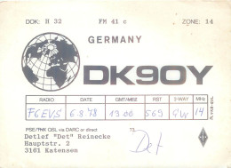 CARTE QSL : KATENSEN . GERMANY. ALLEMAGNE .1978 . MUNICH . - Altri & Non Classificati