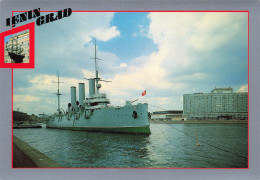 RUSSIE - Leningrad - Le Croiseur "Aurora" Qui Marqua La Révolution D'Octobre 1917 - Colorisé -  Carte Postale - Russland