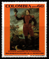 15B- KOLUMBIEN - 1990 - MI#:1796 - MNH- SANTANDER WITH CONSTITUTION-150 YEARS SINCE THE DEATH OF SANTANDER - Colombie