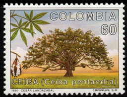 17- KOLUMBIEN - 1990 - MI#:1808 - MNH- CEIBA (CEIBA PENTANDRA)- TREES - Colombie