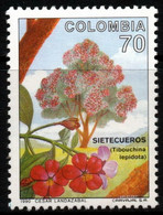 19- KOLUMBIEN - 1990 - MI#:1810 - MNH- SIETECUEROS- FLOWER - (TIBOUCHINA LEPIDOTA) - Colombie